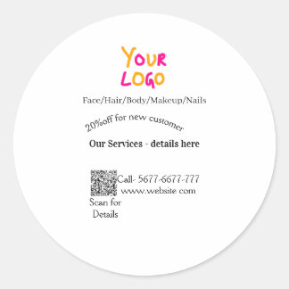 Sticker Rond Spa massage salon discount offer services contact 