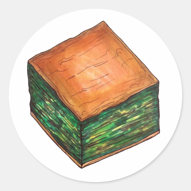 Sticker Rond Spanakopita Grec Alimentation Spinach Feta Phyllo  (Devant)