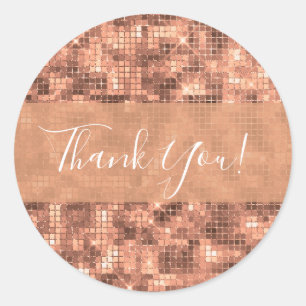 Sticker Rond Sparkle Gold Luxe Sparkle Girly Sequins Party