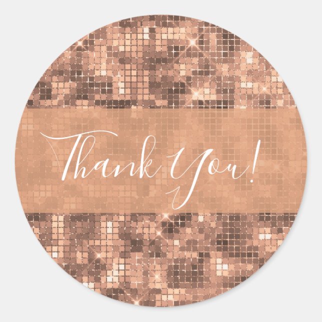 Sticker Rond Sparkle Gold Luxe Sparkle Girly Sequins Party (Devant)