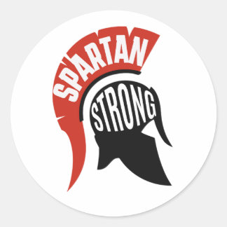 Sticker Rond Spartan Strong