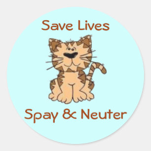Sticker Rond Spay & Neuter