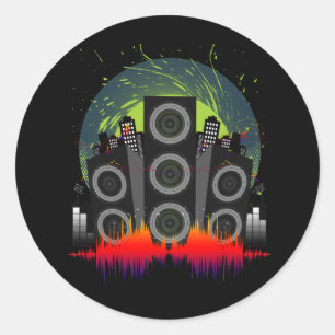 Sticker Rond Speaker Blast 