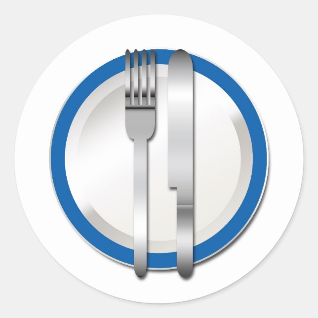 Sticker Rond Spécial Plaque Bleue (Devant)