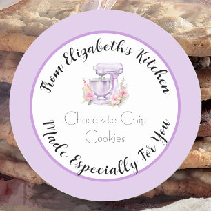 Sticker Rond Spécialement pour vous mélange floral violet fait