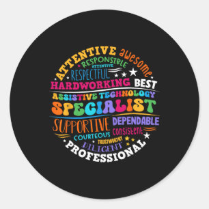 Sticker Rond Spécialiste de la technologie Istive Reconnaissanc