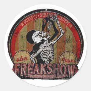 Sticker Rond Spectacle de fous