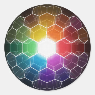Sticker Rond Spectre de nid d'abeille
