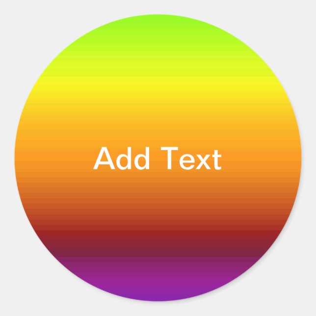 Sticker Rond Spectre des couleurs horizontales -3 (Devant)