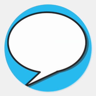 Sticker Rond speech-bubble arrow