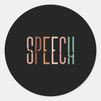 Sticker Rond Speech Therapy Speech Language Pathologi