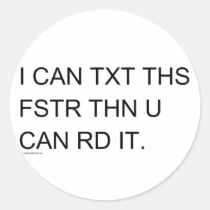 Sticker Rond Speedy Texter