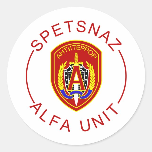 Sticker Rond Spetsnaz Alpha (Devant)