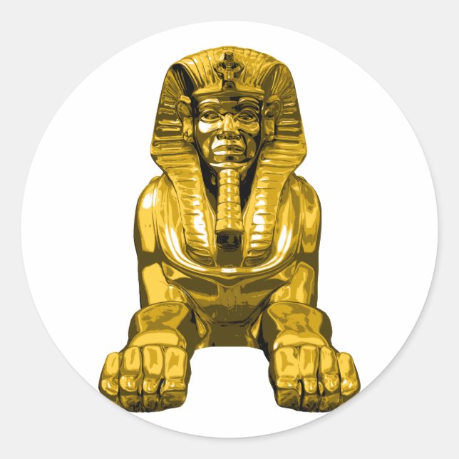 Sticker Rond Sphinx égyptien (Devant)