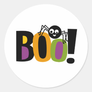 Sticker Rond Spider BOO Halloween