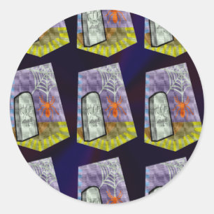 Sticker Rond Spider from the Web et un Motif RIP Marker