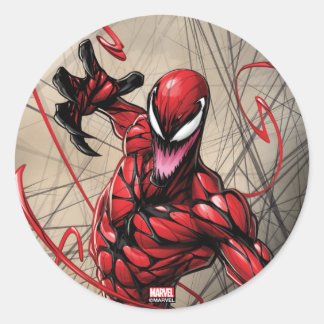 Sticker Rond Spider-Man | Carnage en avant