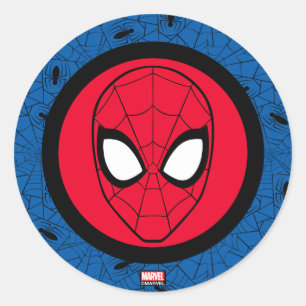 Sticker Rond Spider-Man   Logo de la tête