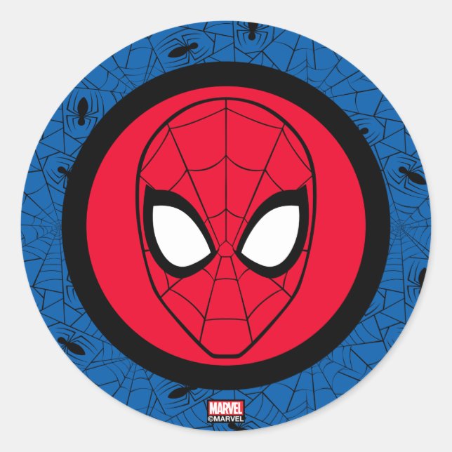 Sticker Rond Spider-Man | Logo de la tête (Devant)