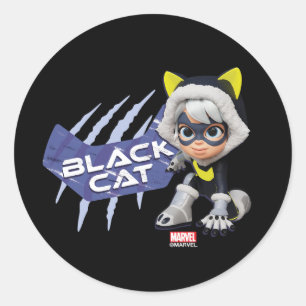 Sticker Rond Spidey and his Amazing Friends Black Cat