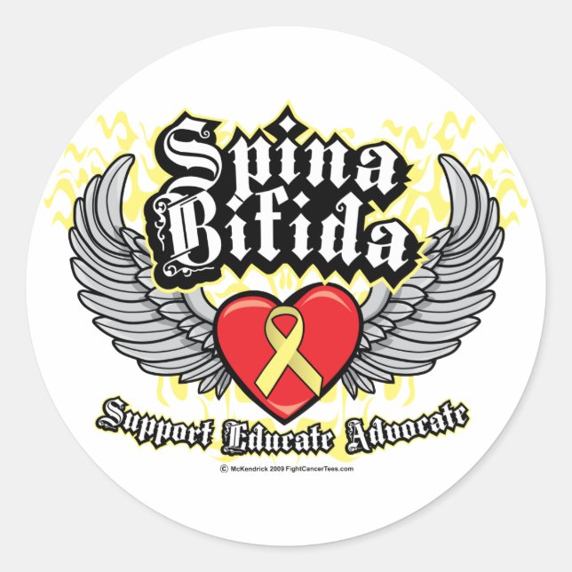 Sticker Rond Spina Bifida (Devant)