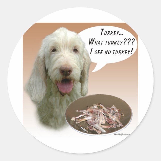Sticker Rond Spinone Italiano Turquie (Devant)