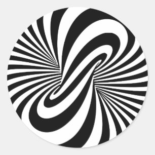 Sticker Rond Spiral optique 3D