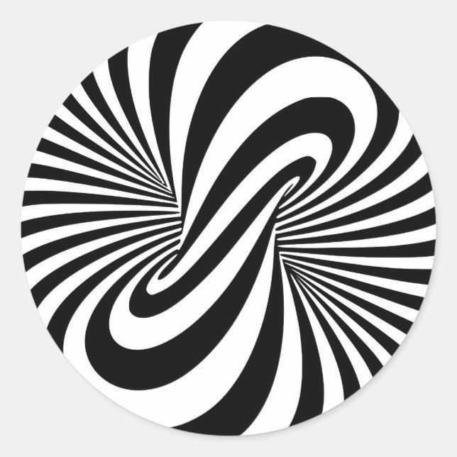 Sticker Rond Spiral optique 3D (Devant)