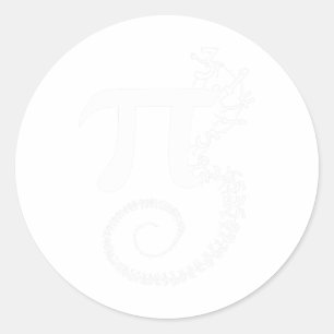 Sticker Rond Spiral Pi Math Funny Pi Day 3.14 Math Equation Gif