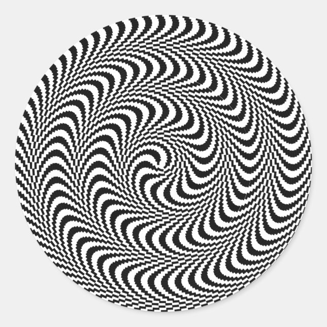 Sticker Rond Spirale de bloc optique colorable (Devant)