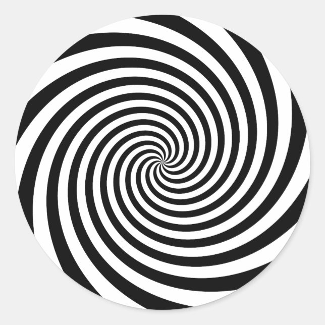 Sticker Rond Spirale noire (Devant)
