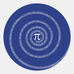 Sticker Rond Spirale pour pi sur le décor de bleu marine