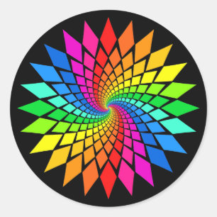Sticker Rond 'Spirale spectrale'