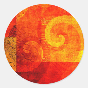 Sticker Rond Spirales d'antiquités Arrière - plans