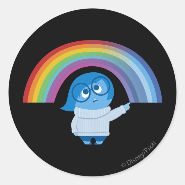 Sticker Rond Spirales mélancoliques (Devant)