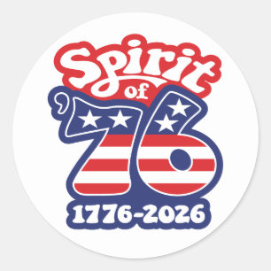 Sticker Rond Spirit of 76 - Super USA 250 - 1776-2026