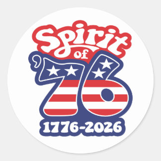 Sticker Rond Spirit of 76 - Super USA 250 - 1776-2026