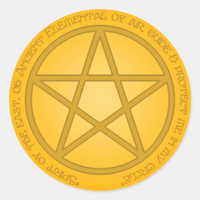 Sticker Rond Spirit of Air Pentacle (Devant)
