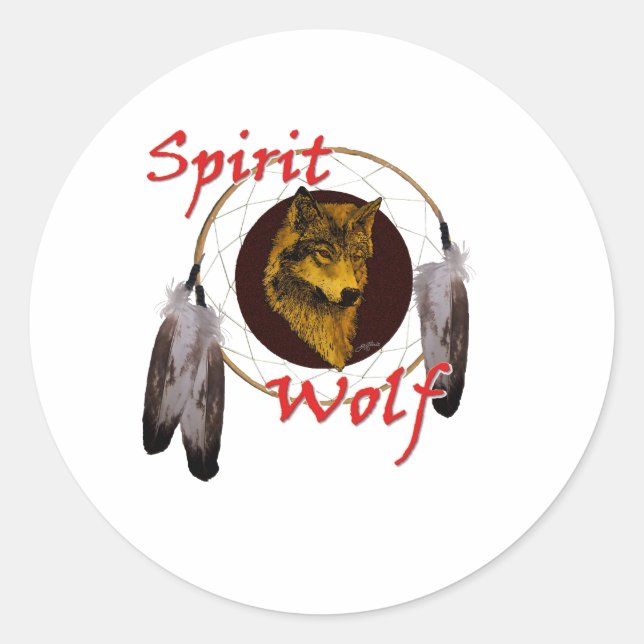 Sticker Rond Spirit Wolf (Devant)