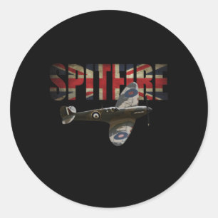 Sticker Rond Spitfire Raf Supermarine 2ème guerre mondiale Figh