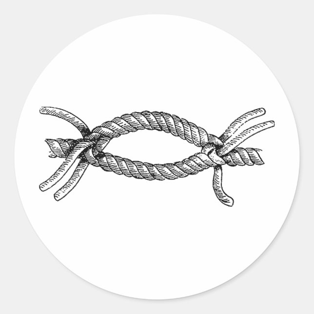 Sticker Rond Splice de noeud vintage (Devant)