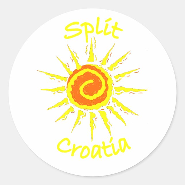Sticker Rond Split, Croatie (Devant)
