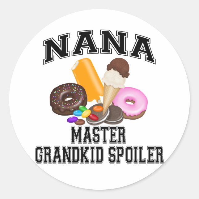 Sticker Rond Spoiler Nana de Grandkid (Devant)