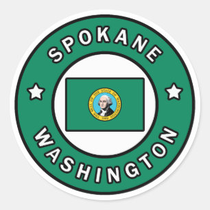 Sticker Rond Spokane Washington