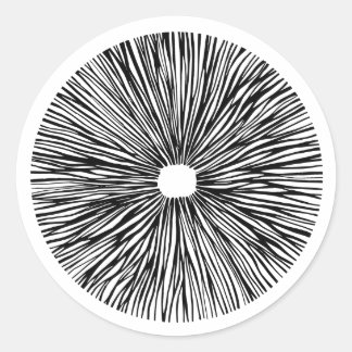 Sticker Rond spore de champignon magique