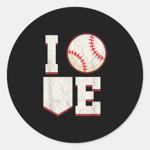 Sticker Rond Sport de base-ball
