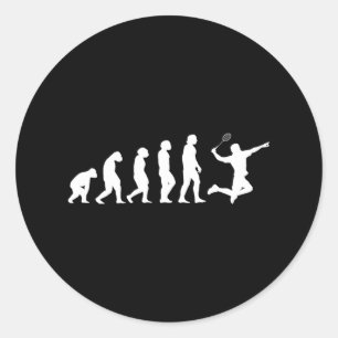 Sticker Rond Sport Evolution Badminton