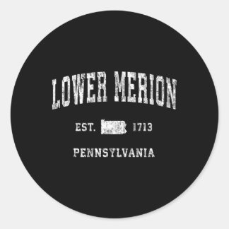 Sticker Rond Sports athlétiques de Lower Merion Pennsylvania Pa