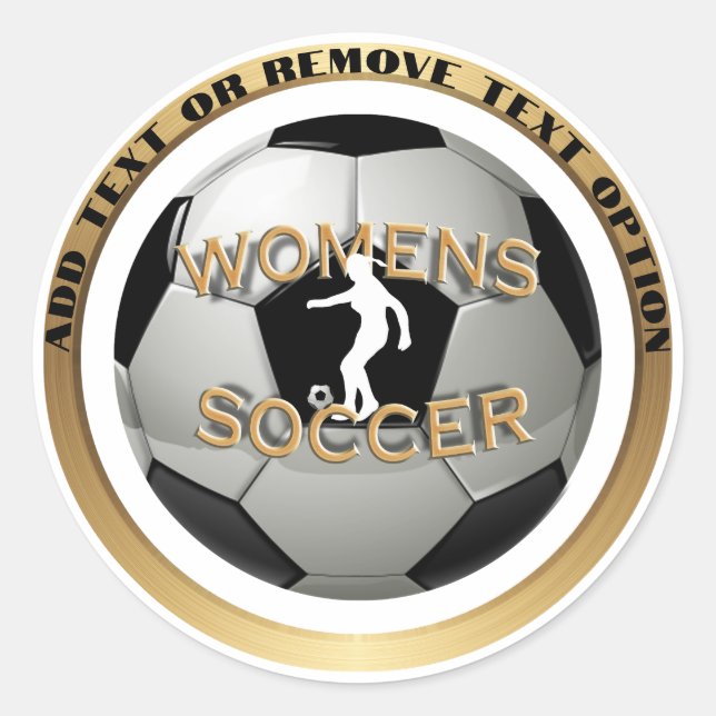 Sticker Rond Sports de football féminin (Devant)