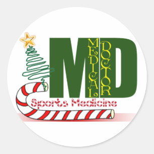 STICKER ROND SPORTS MÉDECINE NOËL MD